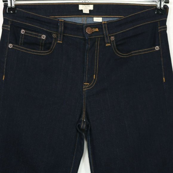 J Crew Skinny Jeans E0823 Mid‎ Rise Dark Stretch 27 30 - Picture 7 of 10